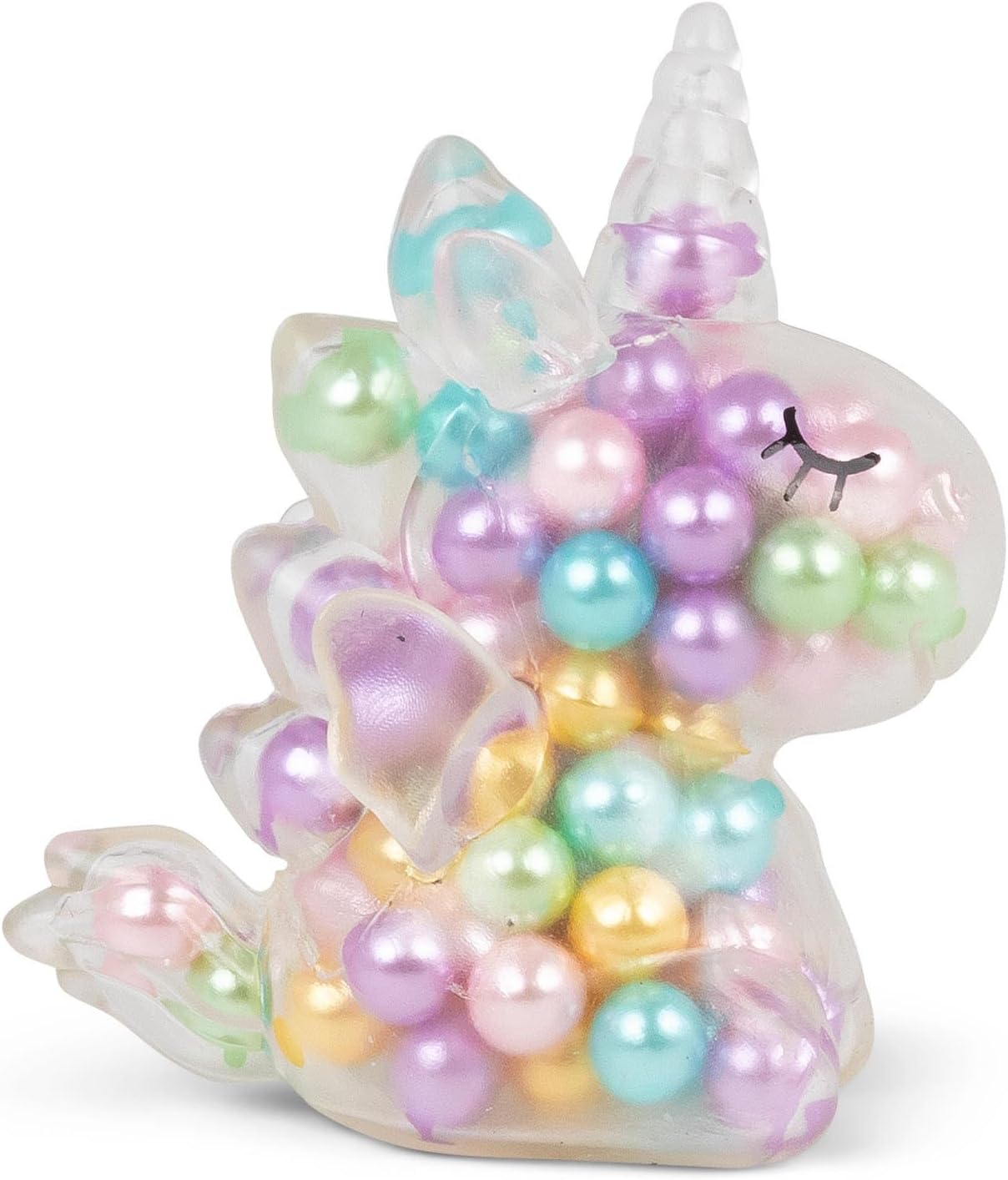 ASMR Sensory Unicorn, 9 cm: ASMR = Autonomous Sensory Meridian Response, Colourful Beads in Cube Design Create a Pleasant Crinkle When Squeezed