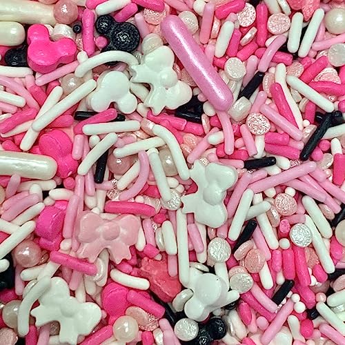 COOL MOM SPRINKLES Pink Mouse Sprinkles (4 oz.) – Themed Sprinkles for Decorating Birthday Cakes, Cupcakes, Cookies & Desserts – Mixed in the USA/Gluten-Free (Girl Mouse)