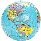 German-Trendseller® - Aufblasbare Weltkugel ┃ Länder Städte Inseln ┃Globus ┃ Erdball ┃ Wasserball ┃ Pool Party