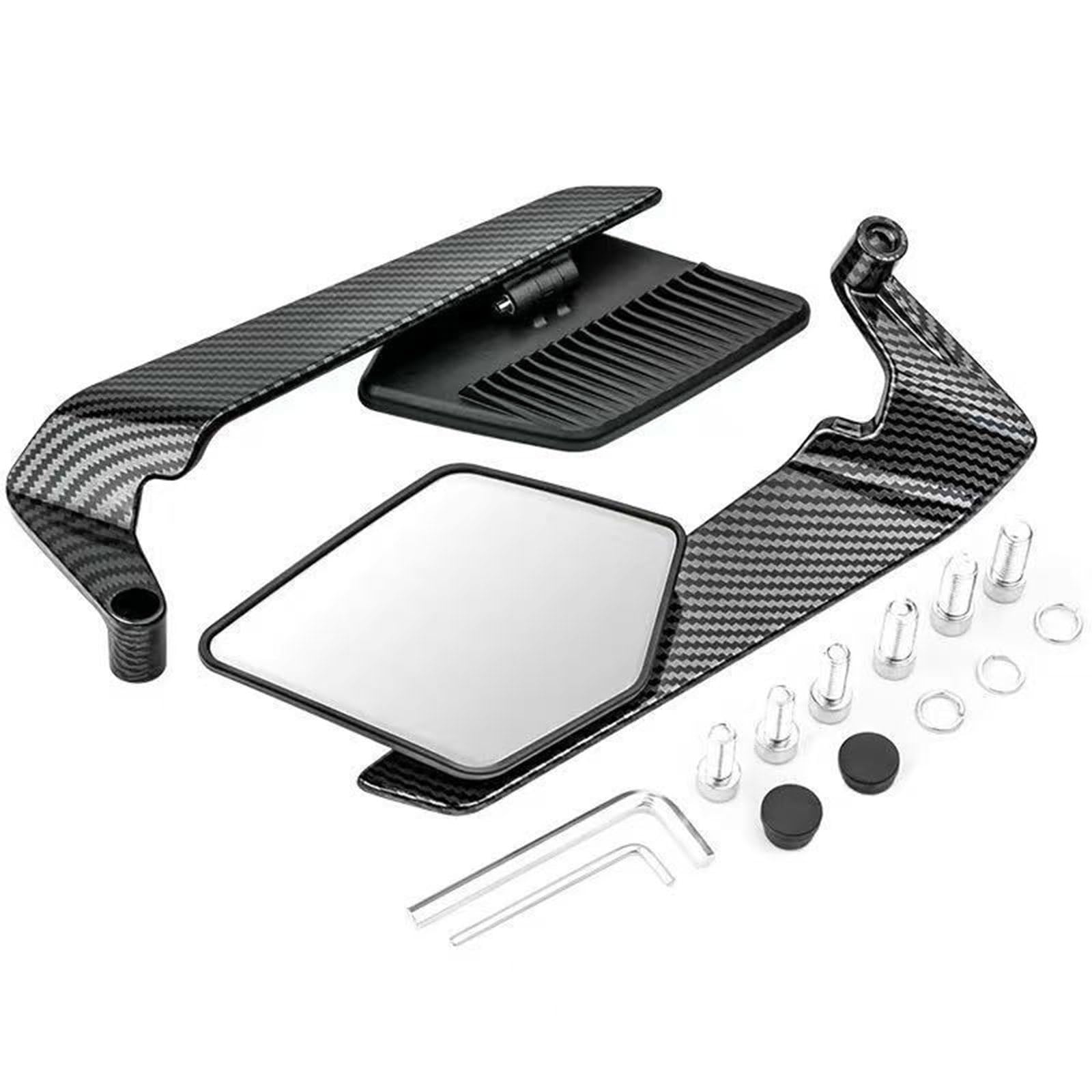 Rétroviseur Moto pour Honda ADV350 ADV 350, Réglable Rétroviseurs Latéraux de Moto, Aluminium CNC, ourner Réglable Winglet Kit Miroirs, Accessoires Moto,B Carbon Fiber