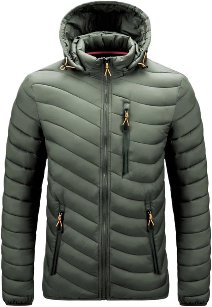 Men's Thermal Hiking Jacket Water-Resistant Windbreaker for Camping Trekking Skiing Large Size