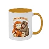 Punch Macaque Monkey Team Punch Vintage The Monkey Mug, Funny Coffee Cup 11Oz