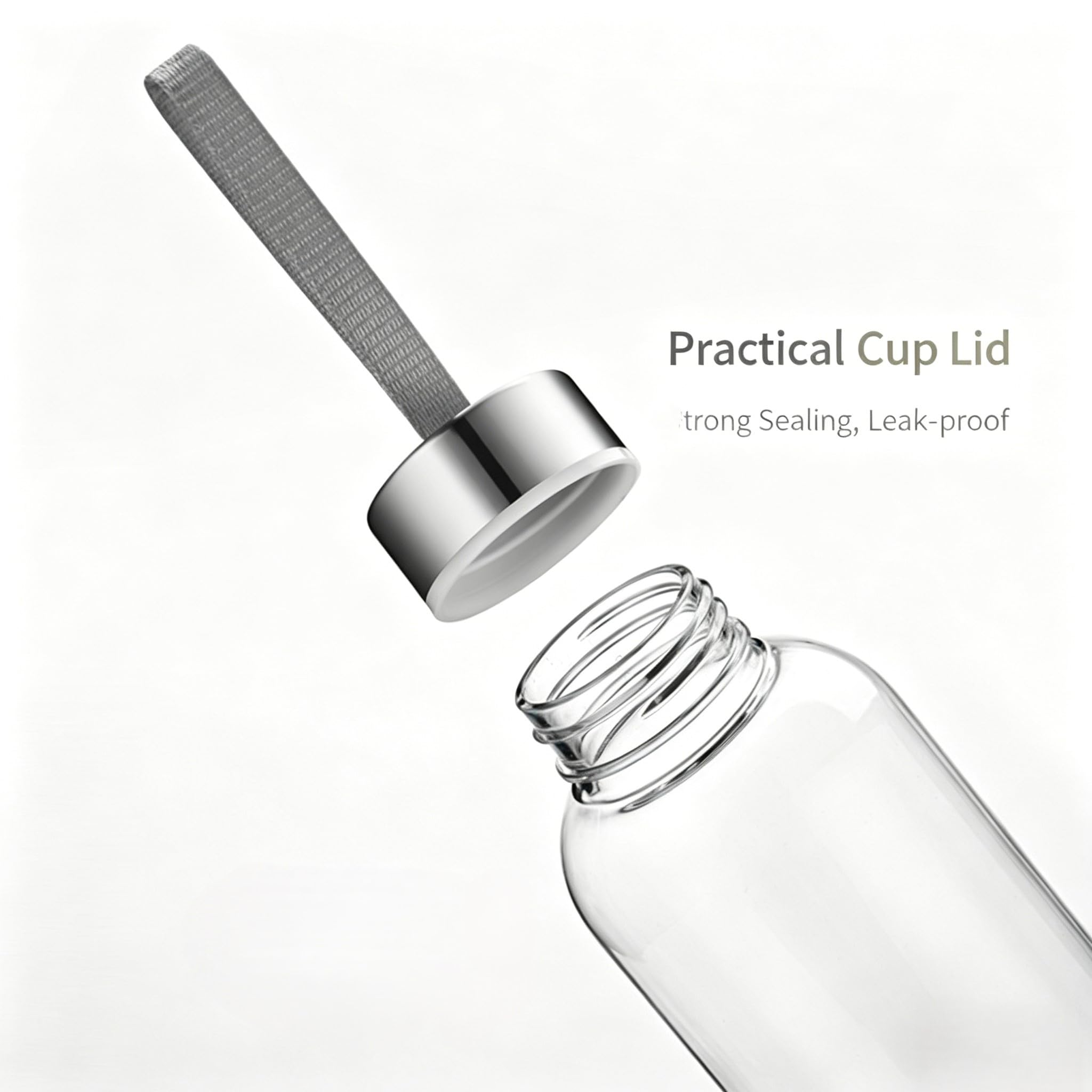 Bouteille Deau Transparente en Plastique De 300/400/580 ML, sans Bpa, étanche Et Réutilisable, avec Poignée Et sans Paille. Idéale pour La Salle De Sport, Les Transparent 300ml