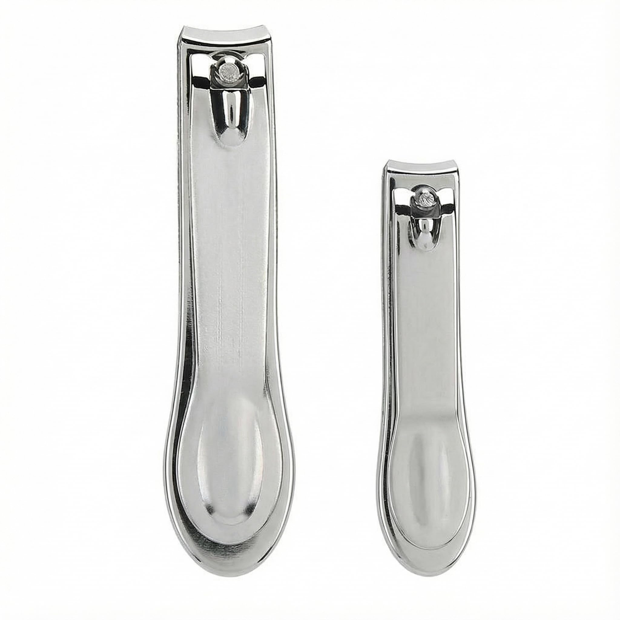 Nail Clippers Stainless Steel Contoured Lever Compact Single Piece Trimmer for Fingertip and Toe Care Clean Cut Edge