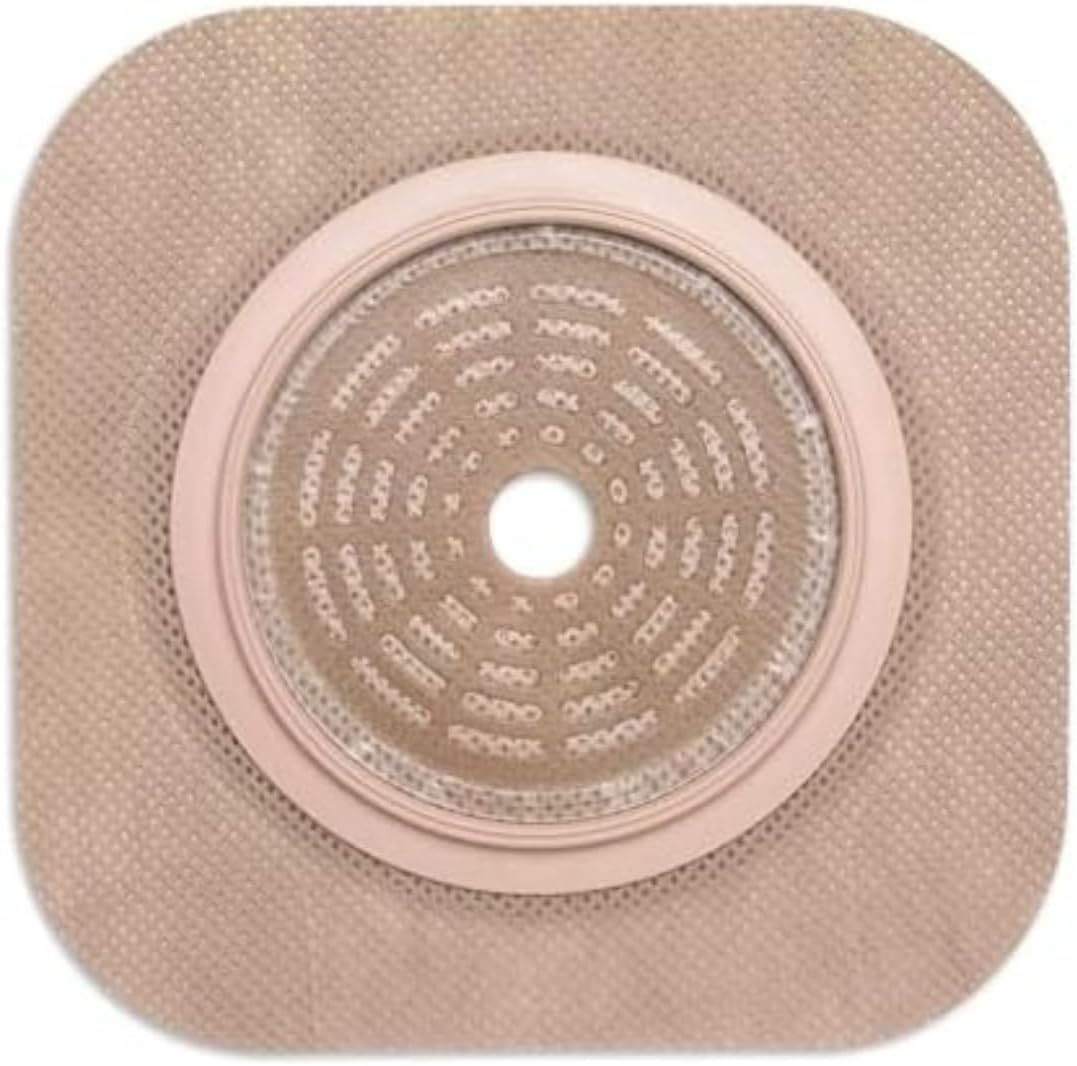 Hollister 15104 CeraPlus Flat Skin Barrier, Cut-to-Fit 2-1/4”, Flange Size 2-3/4”, Blue Color Match, 5 Pack, Ostomy Skin Barrier, Ostomy Supplies