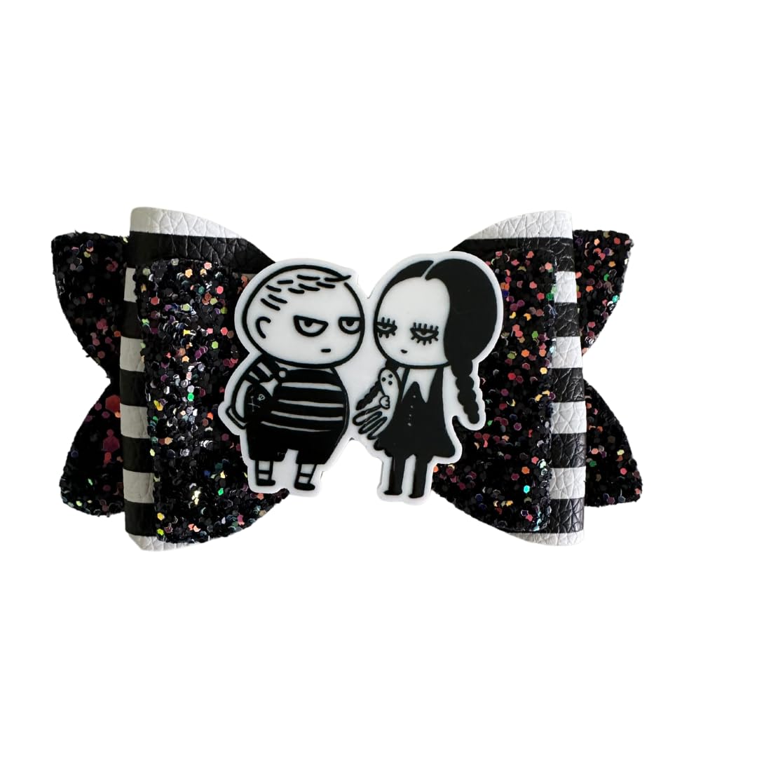 Halloween Inspired Scary Movie Glitter Hair Bow Set/ 4 Piece Set/Cosplay/Costumes
