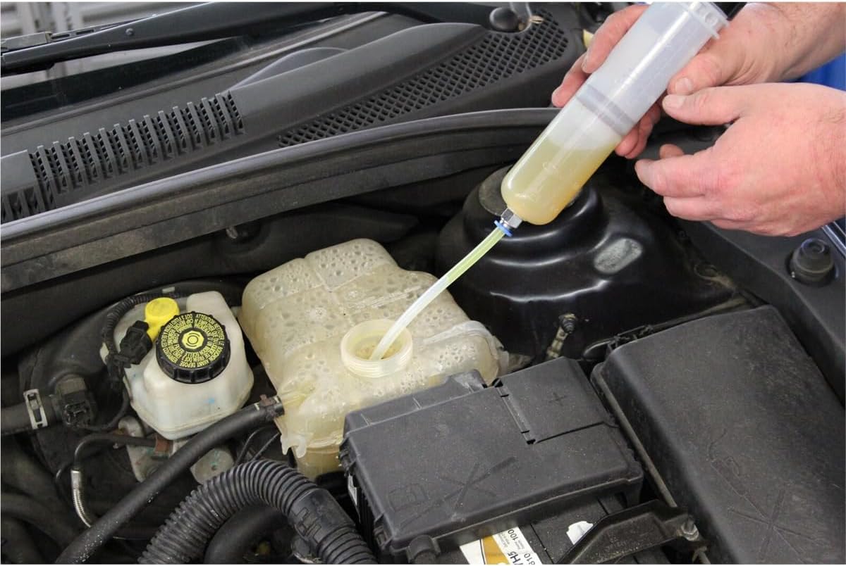 Mityvac MVA6851 7oz Fluid Evacuator Extractor and Dispensing Syringe, Lightweight, Easy to Clean, 7-1/2" Flexible Tube, Non-drip Cap, For Master Cylinders, Transaxles, Power Steering and Coolant