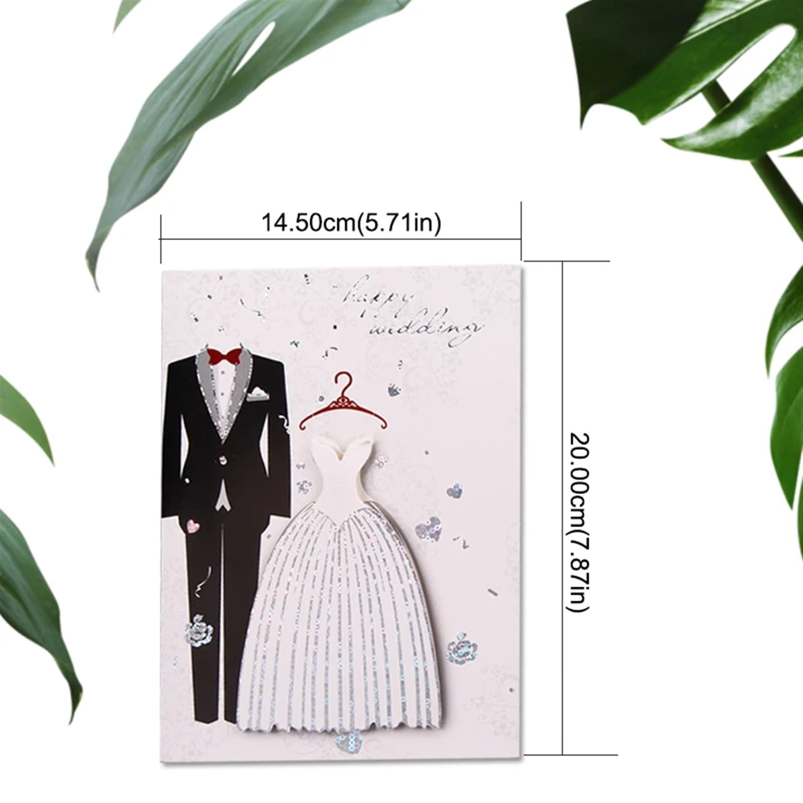 Invitation de mariage faite à la main, Lot de 6 invitations de mariage élégantes avec enveloppes for marié et mariée de style occidental, fournitures de fête for mariage, fiançailles, anniversaire