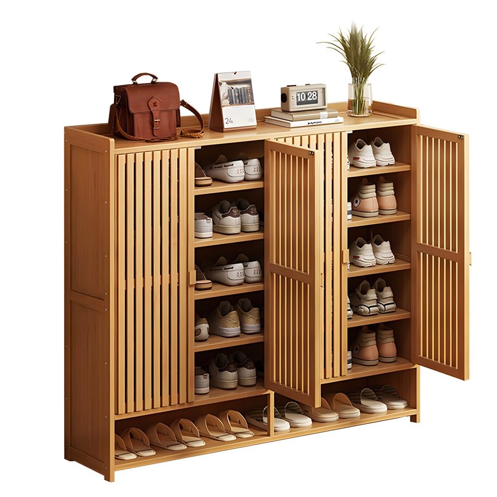 Rangement à chaussures peu encombrant de 120 cm avec portes pleines