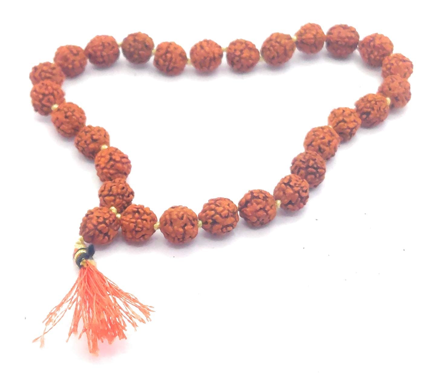 lab Certified Nepali 27+1 (Beads) Rudraksha 5 Mukhi Mala for |Wearing||Japa||Meditation||Chanting||Puja|.Natural Brown,Unisex Rosary with LAB Certificate