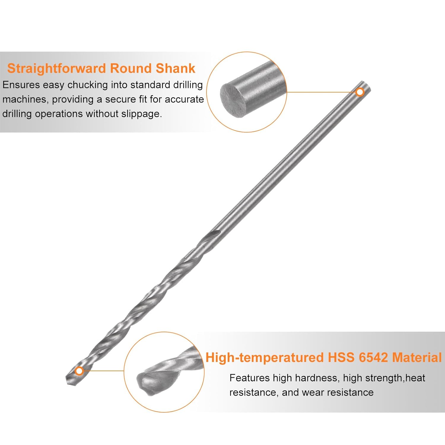HARFINGTON 12pcs Micro Jobber Twist Drill Bits #46 2.05mm / 0.08" High Speed Steel HSS Mini Drilling Bit Tool for Stainless Steel Aluminum Wood Plastic