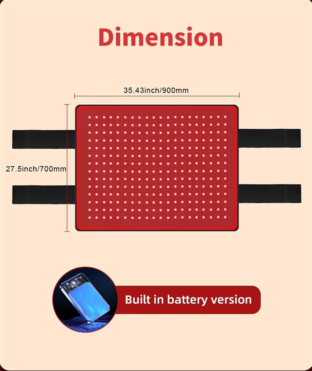 Red Light Therapy for Horses Back, 660nm/850nm Wavelength Near Infrared Light Device, 15 mins Timer, Built-in Battery, for Equine Muscle Recovery image 5