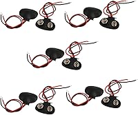 Vista 1 de uxcell 10 piezas de carcasa de piel sintética tipo T conector de clip para batería de 9 V