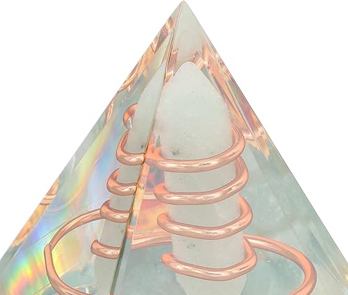 Miniatura 7 de TOPINCN Pirámide de cristal positivo para generador de columna de cristal Decoración del hogar Curación para escritorio para generador de orgonita