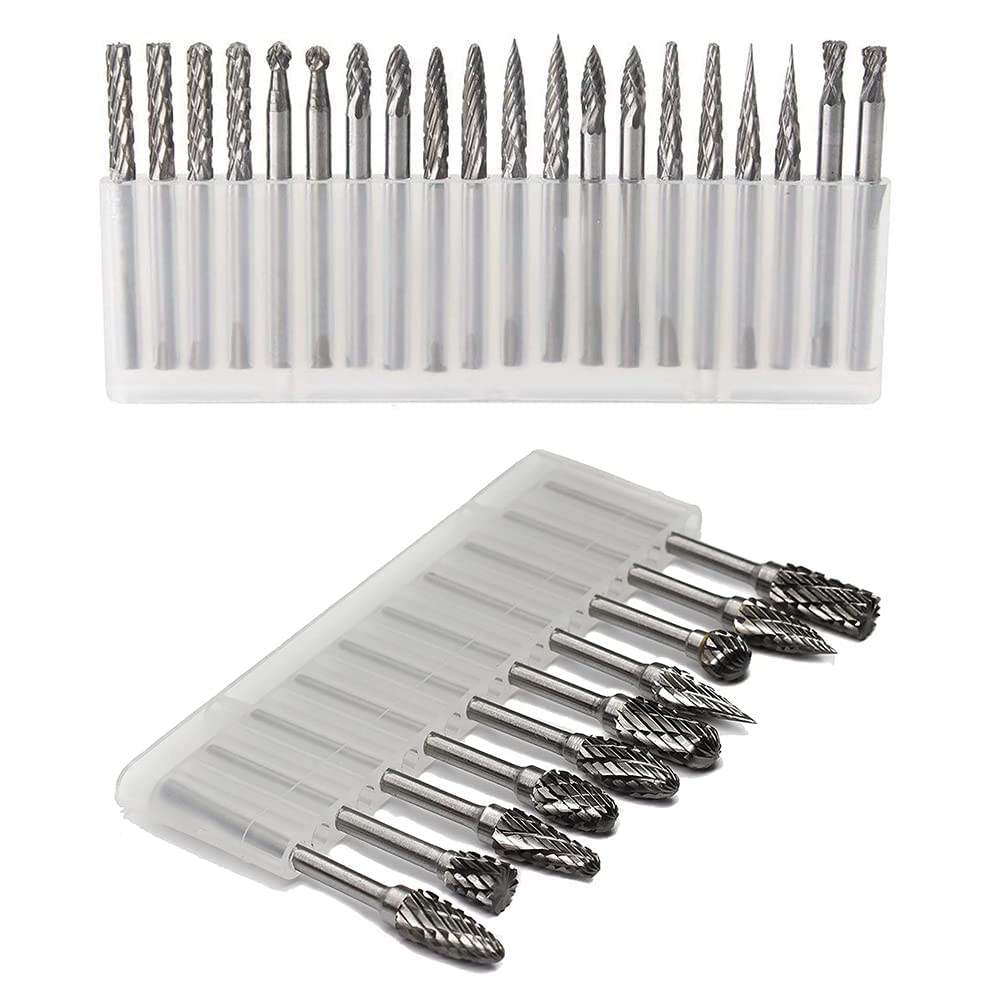 YUFUTOL 20-Piece Solid Carbide Burr Set - 3mm Shank For Rotary Tools, Wood & Metal Carving - View #11