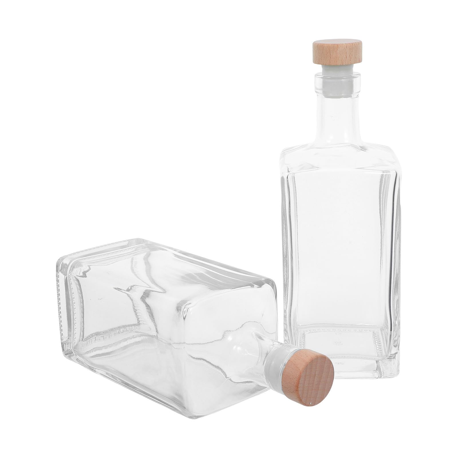 Botellas de vidrio cuadradas de 500ml, el juego de dos piezas perfecto para regalos