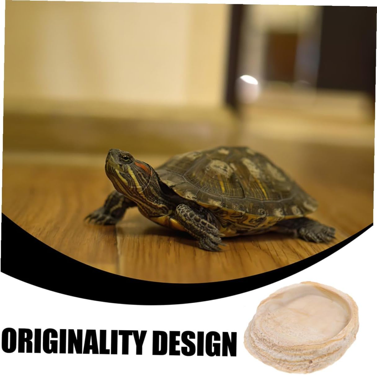 2pcs Reptile Water Bowl and Food Dish Set Resin Rock Style Decorative Feeding Basin for Bearded Dragon Gecko Lizard Terrarium