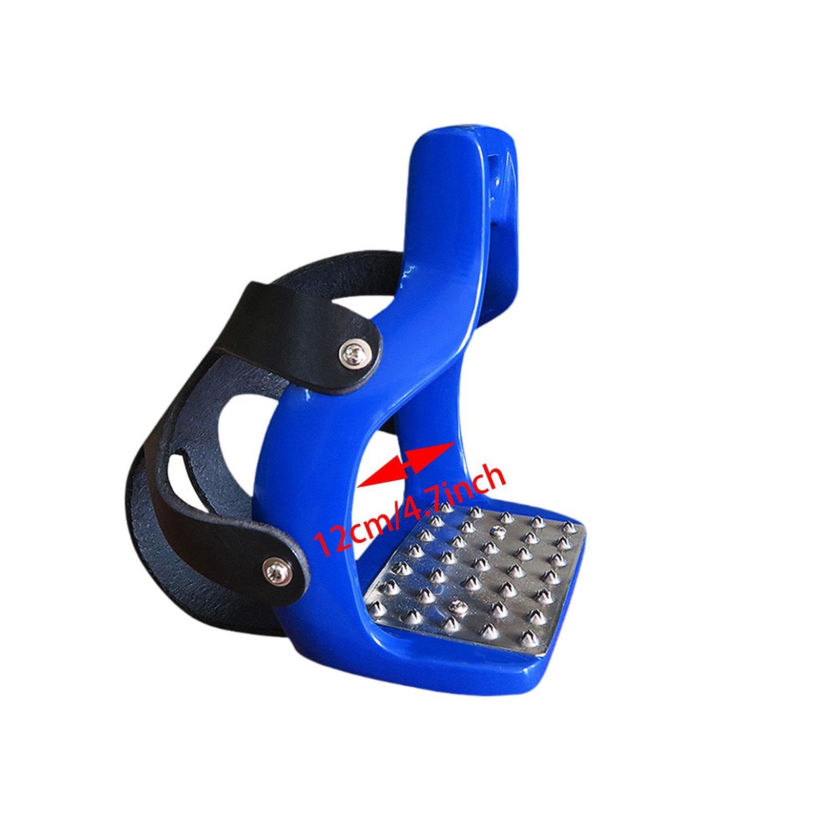 2 Pezzi Staffe per Equitazione Staffe equestri Endurance Ride Gabbia Inglese Protezione Sella per attività all'aperto, Blu