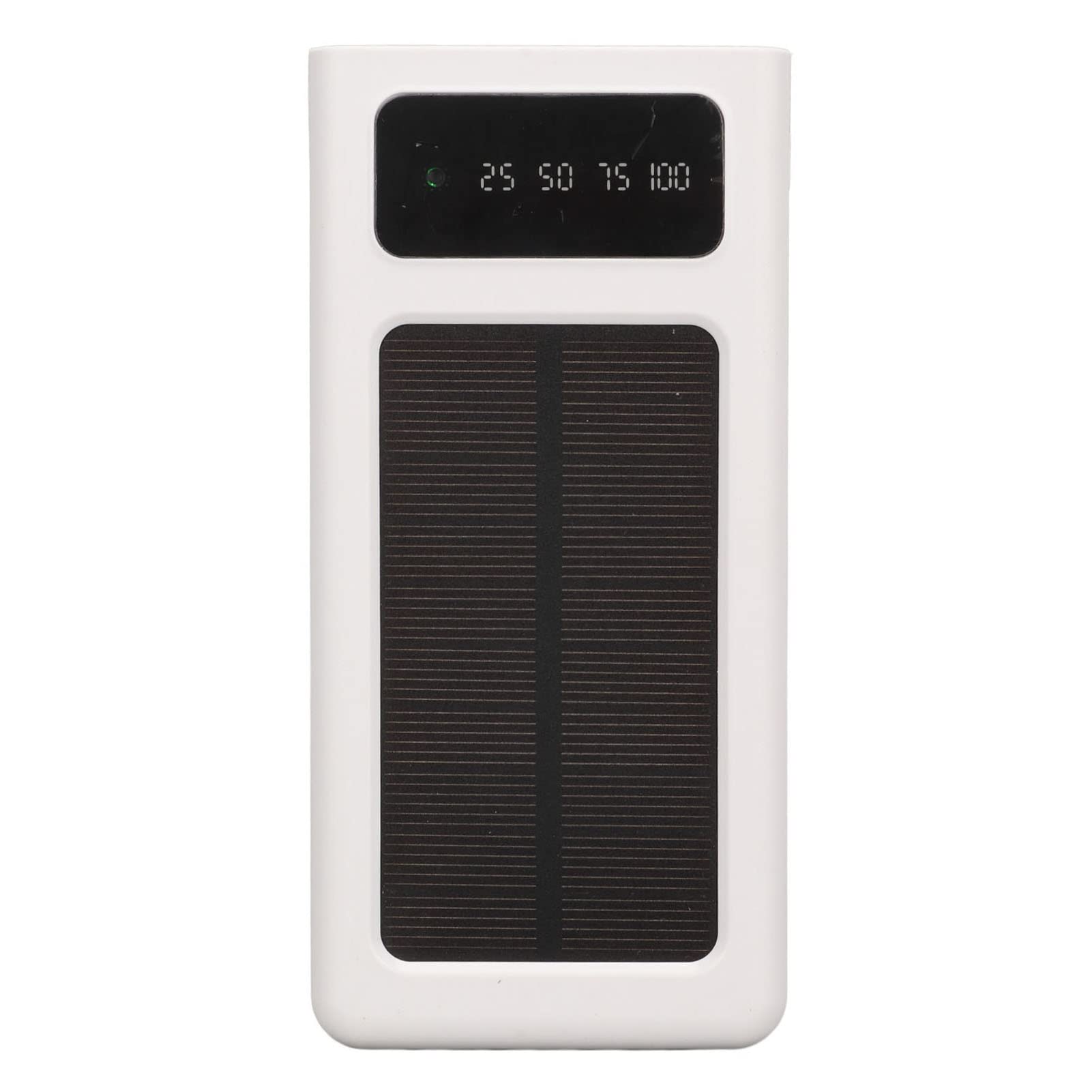 Solar Power Bank, Caricatore Portatile For Telefono Solare Da 20000 MAh, Display Di Alimentazione Con Doppia Uscita Caricatore Portatile For Telefono Solare Da 20000mAh(White)