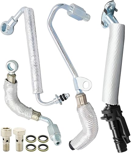 Kit de 4 tubos de drenaje y alimentación de aceite turbo para Buick Encore 2013-2019 Chevrolet Cruze Sonic Trax 14L L4 de repuesto 25198546 55587854