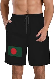 Flag of Bangladesh Mens Swim Trunks Quick Dry Swim Board Shorts Casual Beach Shorts