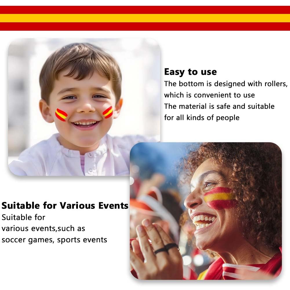 Pintacaras Bandera de España Pintura Facial Palitos Crayón Rayados Amarillo Rojo Adultos Niño Copa del Mundo