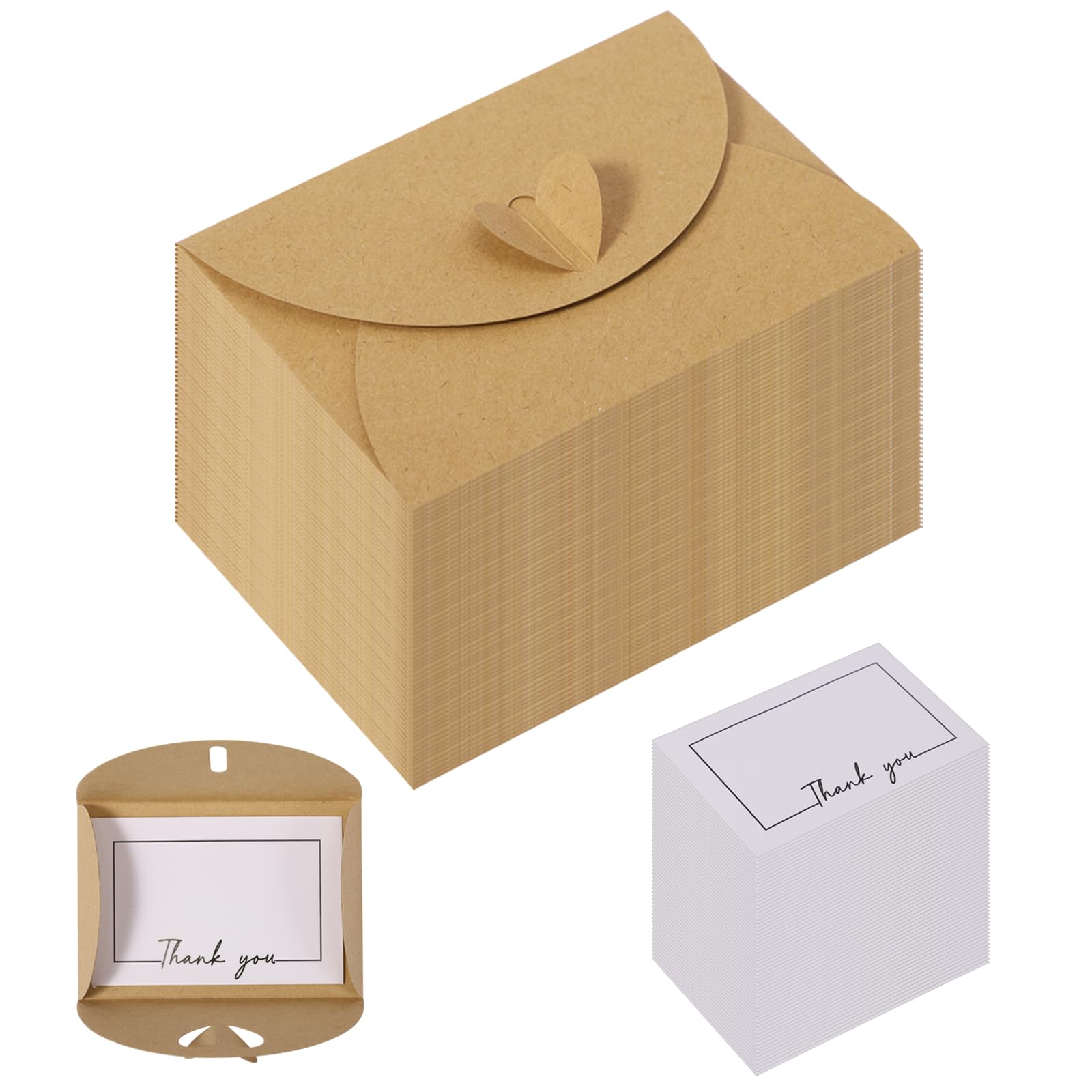 Buste in Carta Kraft 10x6 cm Fatte a Mano con Chiusura a Cuore per Natale San Valentino Matrimonio