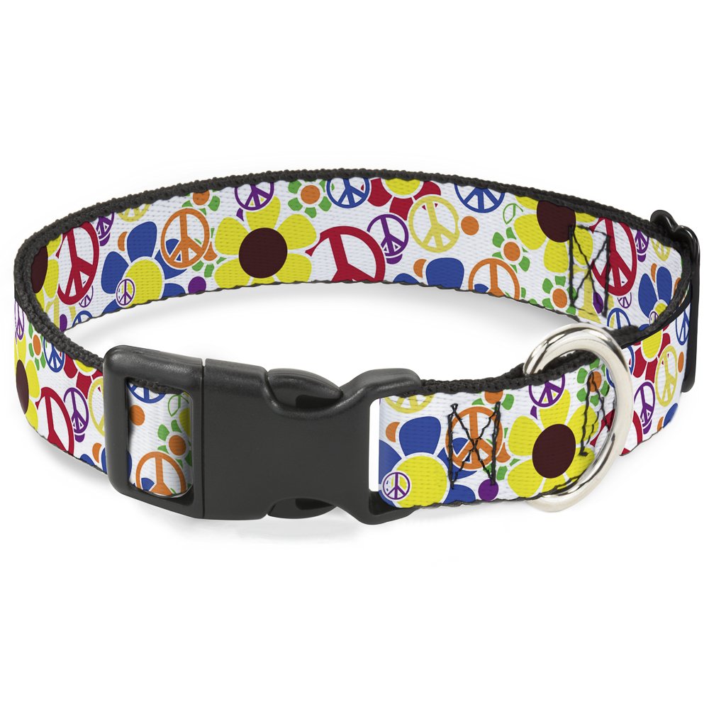 Collar de pavo real Buckle-Down PC-W30627-NM para paseos seguros en el parque