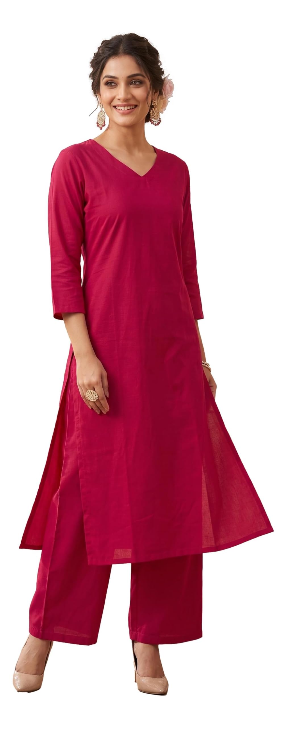 Cotton CoordSet | Designed for Comfort |Elasticated Palazzo | Pocket|RAINB-picture-32