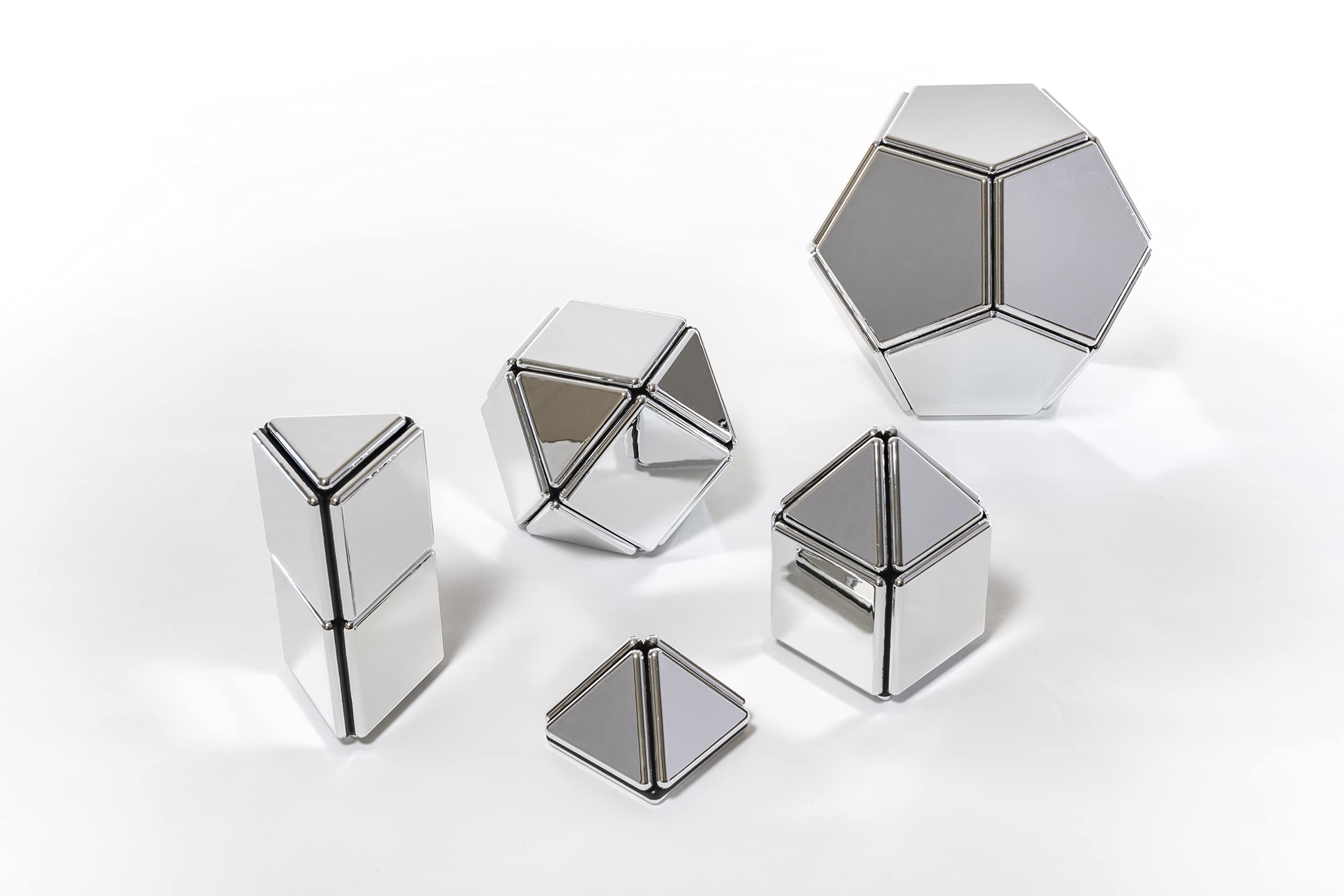 Mirrored Magnetic Polydron - Early Years Educational Construction Learning Shape Toy - 48 Pieces - 3 Years + - Image 2