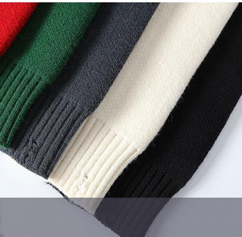 Men's Round Neck Sweater Korean Version Casual Knit Plus Size Gray