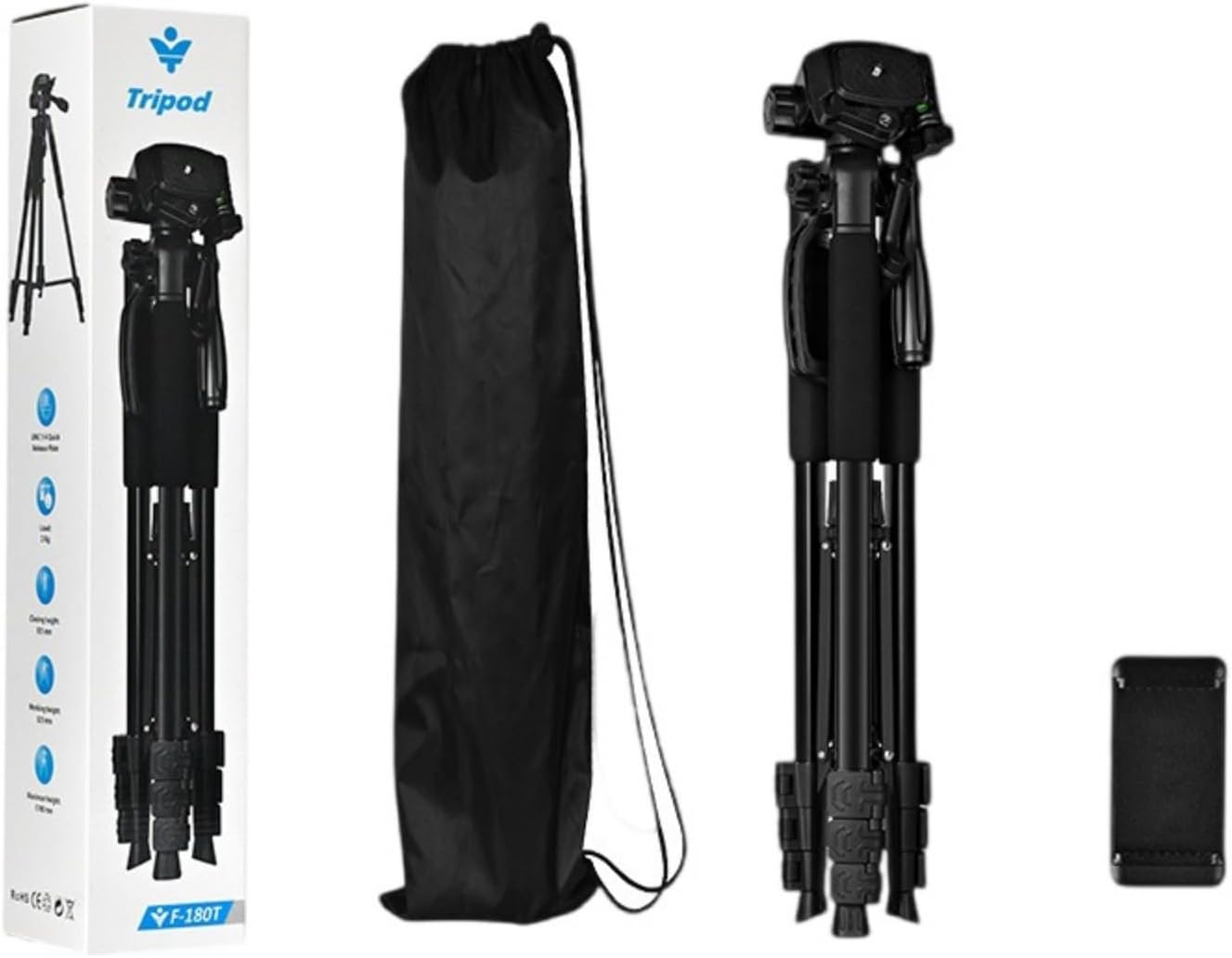 Mobile Phone Shooting Stand Metal Tripod, Equipped with 3D Gimbal and Quick Release Board, Portable Anti Shake Camera Stand, Suitable for Live Streaming/Photography/Recording