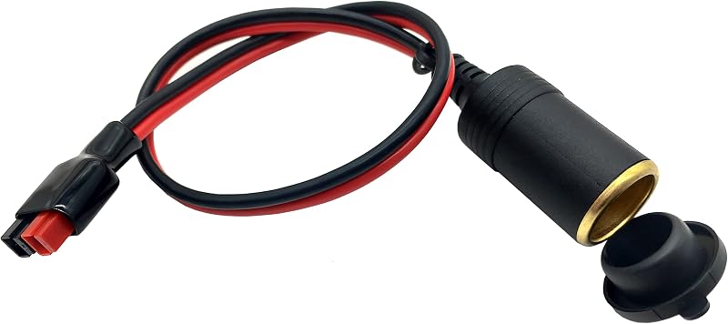 Adaptador de Tomada 12 V para Conector Anderson Halokny com Cabo 12 AWG e 45 A – 50 cm
