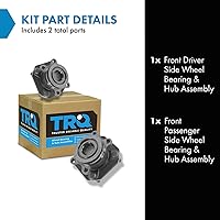 Vista 747 de TRQ Juego de 2 rodamientos de rueda trasera y conjunto de cubo con sensor ABS compatible con Ford Transit Connect 2014-2018