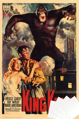 Miniatura 8 de King Kong 1933 - Póster de película (King Kong en la ciudad de Nueva York) (tamaño: 24 x 36 pulgadas) Sin marco, multicolor,Laminated