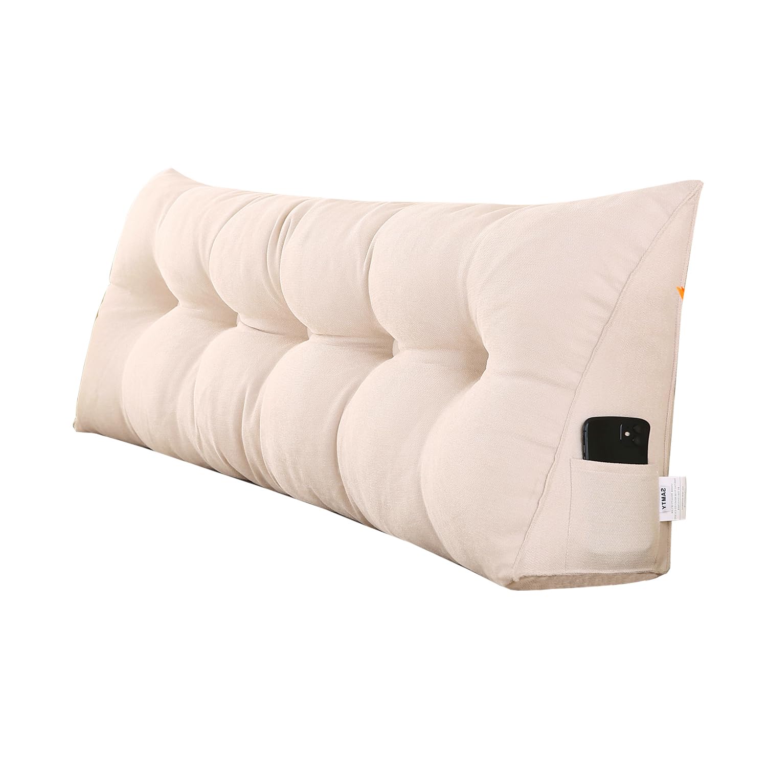 SAMTY Triangular Wedge Pillow headboard Queen Size for Couch Large headboard Pillow with Removable Cover Back Rest Pillows for Sitting up in Bed