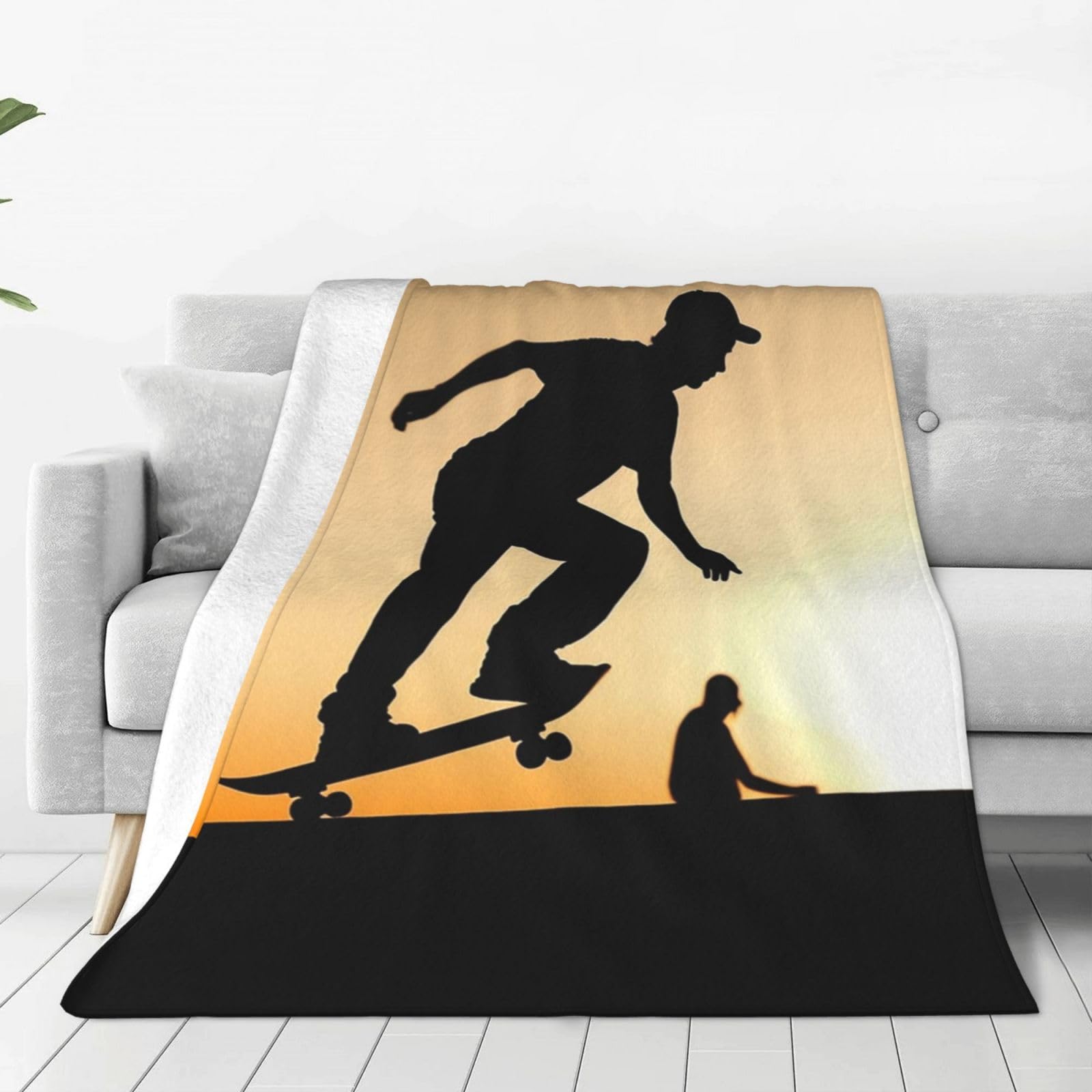 Couverture chaude en peluche skateboard légère et confortable