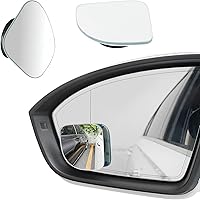 Vista 1 de 2 espejos de punto ciego, espejo retrovisor lateral redondo de vidrio HD sin marco, espejo retrovisor convexo de gran angular ajustable de 360°