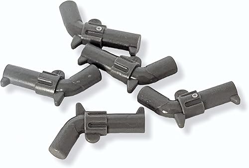 Nuevo 5 Lego Gray Hand Guns- Minifig Revolver Pistol Arma- Indiana Jones/Policía