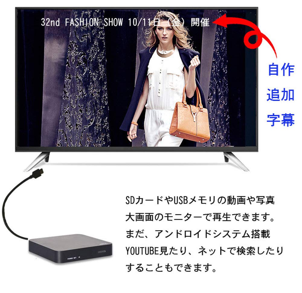 Amazon.co.jp: lifepower デジタルサイネージ 4K リピート再生 PPT PDF