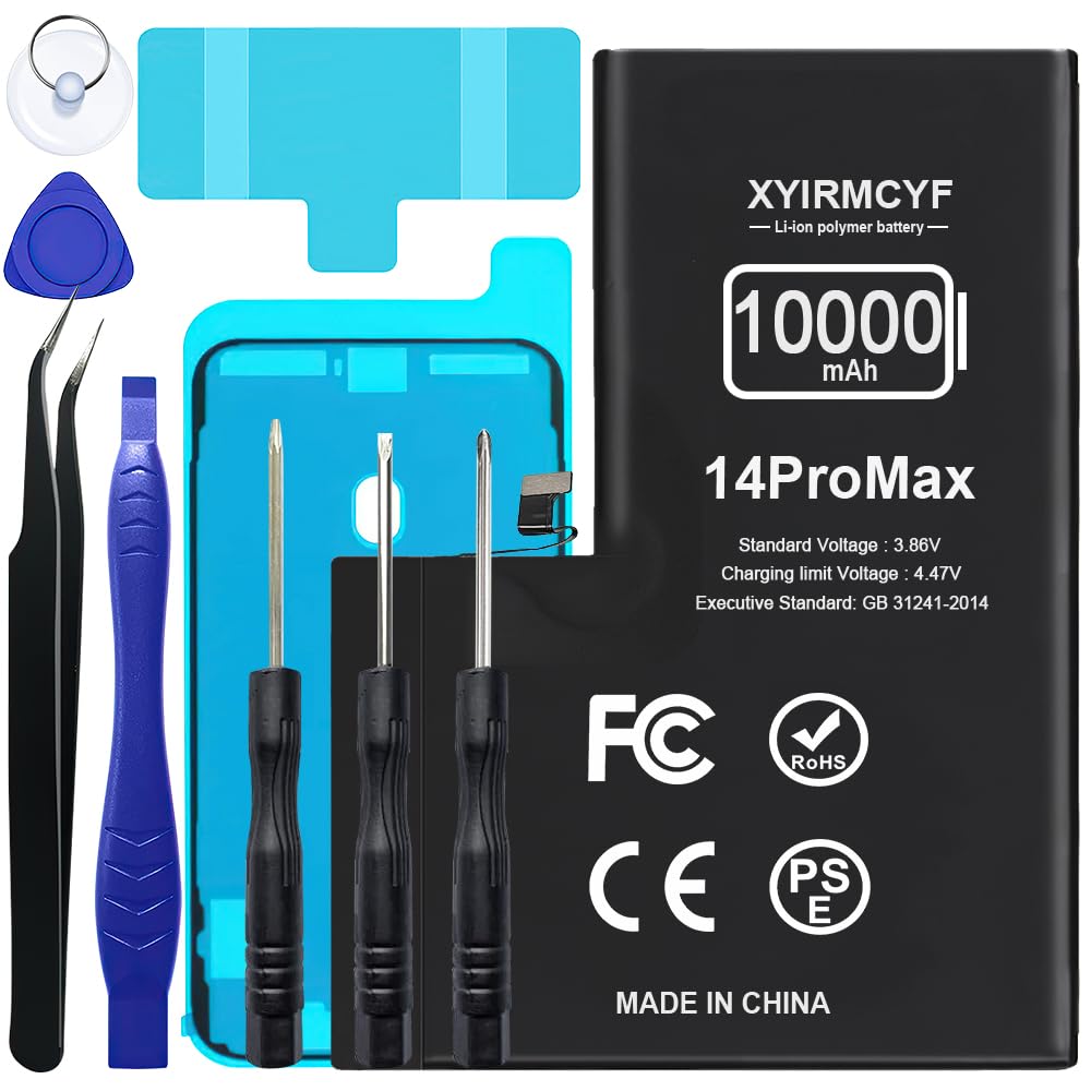 XYIRMCYF 10000mAh Super Capacity Battery Compatible with iPhone 14