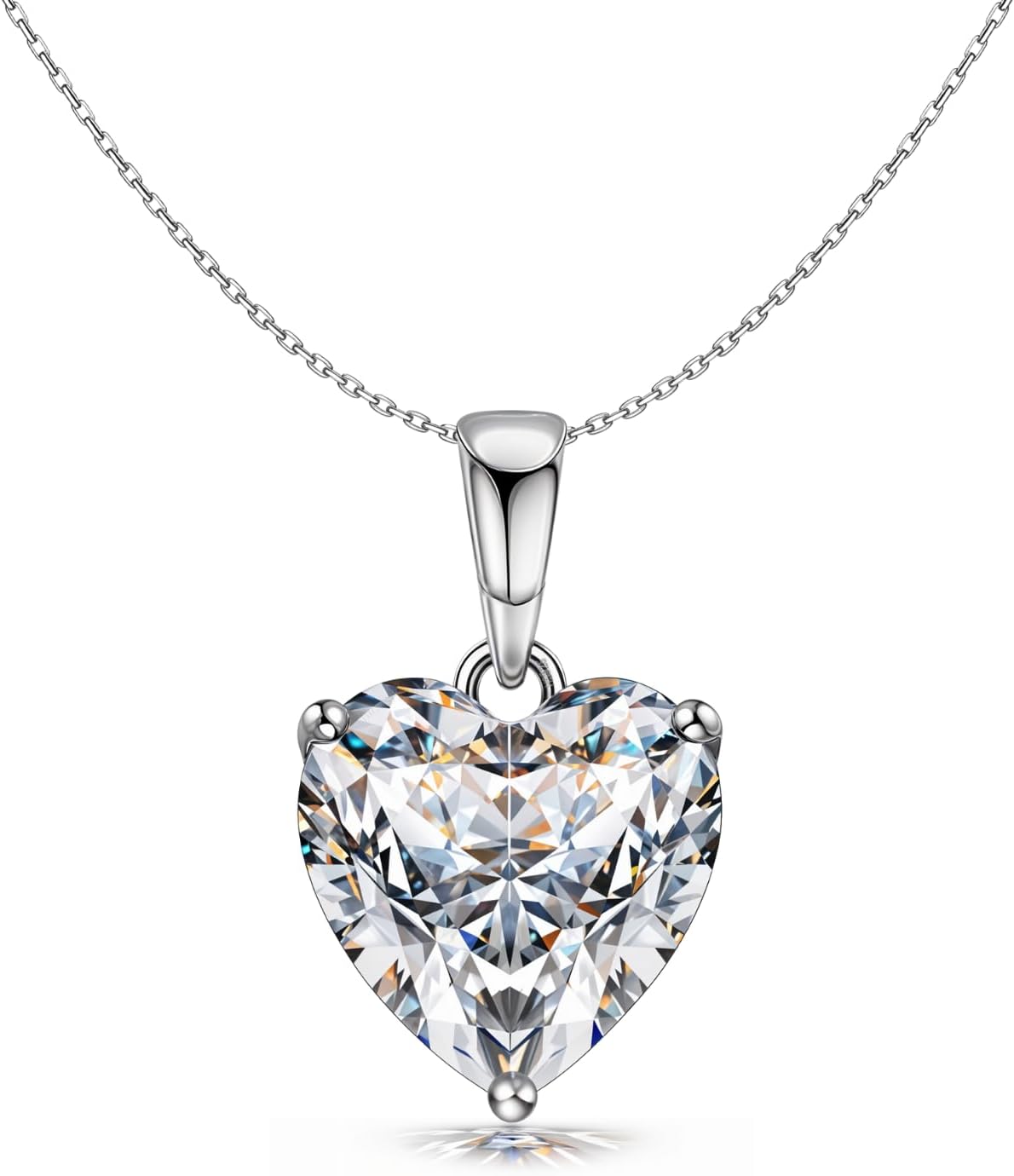 925 Silver Solitaire Heart Pendant with Chain For Women | 92.5 Sterling Silver & Diamond like Brilliance Sparkling Zirconia for that Stunning Shine | Lovely Gift