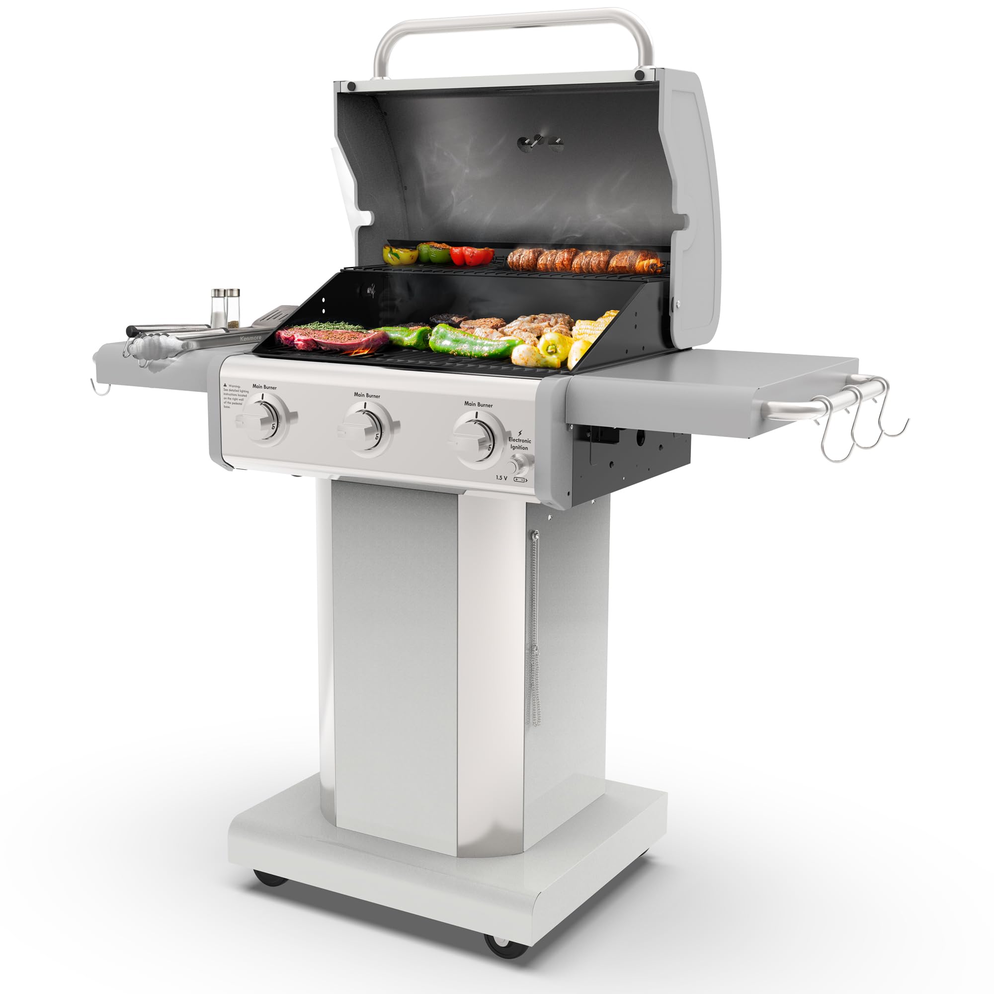 Kenmore 3-Burner Pedestal Grill