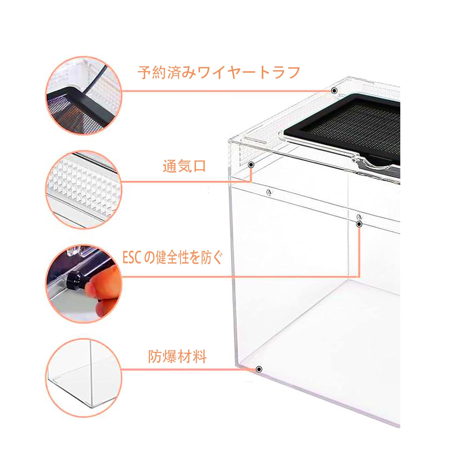 Amazon | Roczential 爬虫類ケージ 飼育容器、トカゲ ケージ、爬虫類