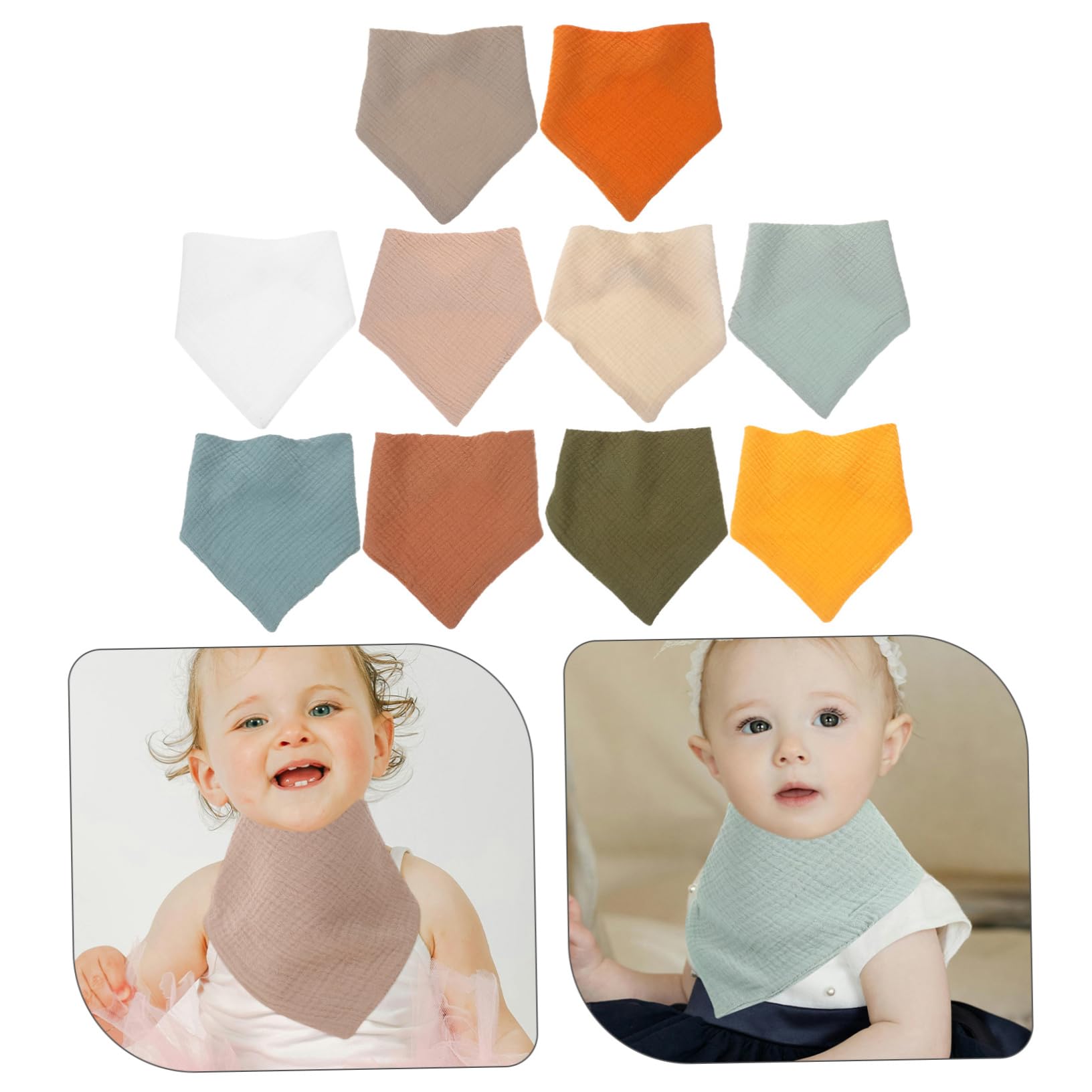 Beaupretty 10pezzi Bavaglini Piccoli Riutilizzabili Unisex Bavaglino Minuscolo Per Mangiare Accessori Essenziali Per Proteggere Indumenti Sbavature e