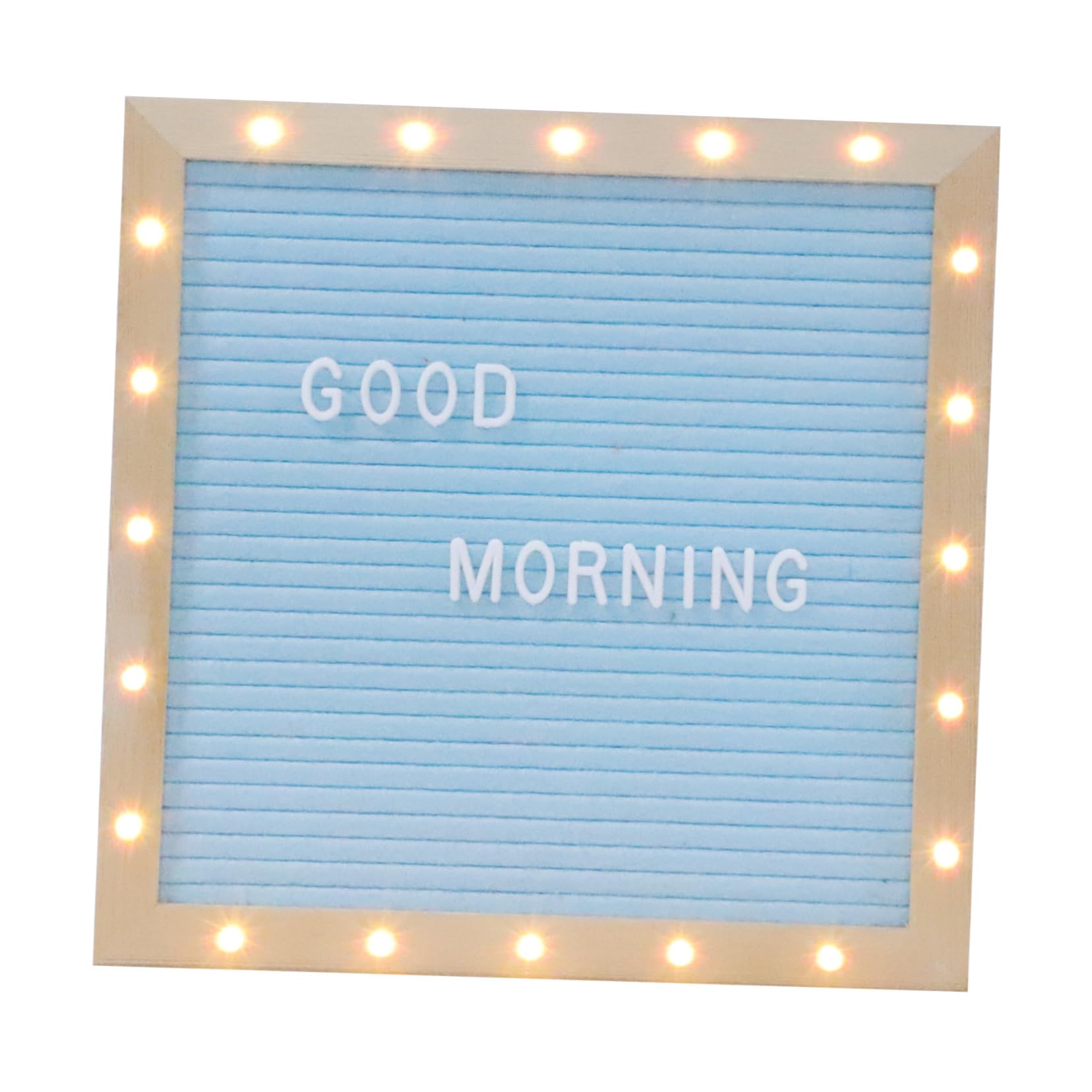 Tableau à Lettres Amovibles Bleu en Bois et Feutre, 1 Set, Style Créatif