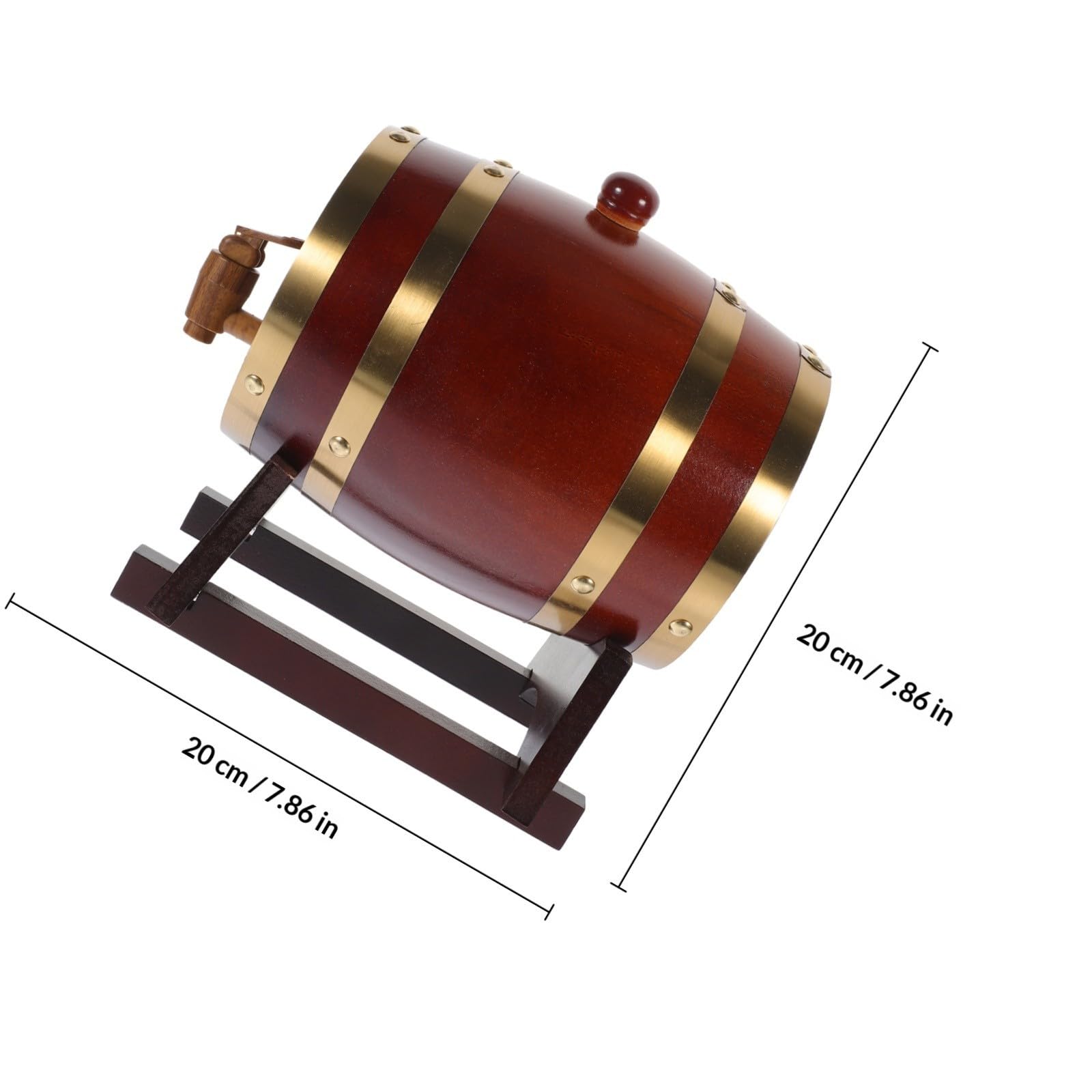STOBAZA Barril de Vino Tinto de Madera 1,5 L Grifo y Base