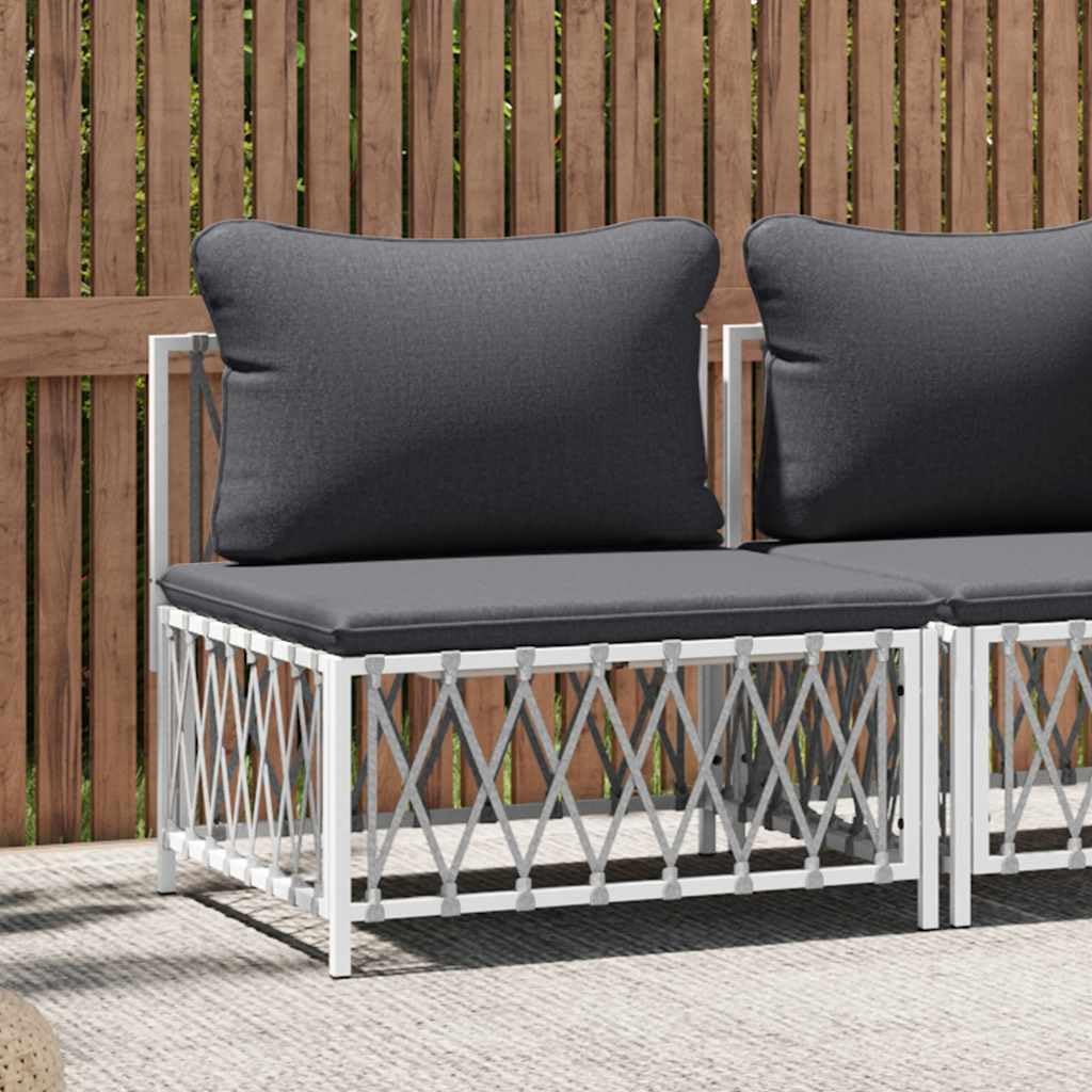 Canapé central de jardin modulaire pour aménager votre terrasse et balcon