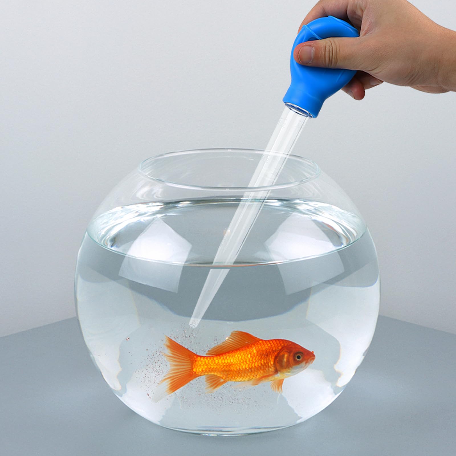 Aquarium Reinigung Tropfer 30ml Aquarium Reinigung Abfall Entferner Aquarium Kies Reinigungsstroh Blau