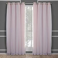 Vista 3 de TOWN & COUNTRY LUXE Talia - Cortinas interiores de doble capa, transparentes y opacas para oscurecer la habitación, ojales en la parte superior